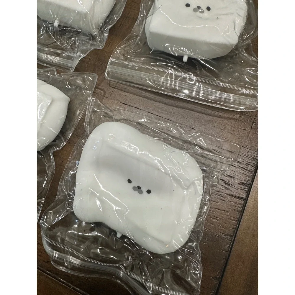 ONE Kawaii White Seal Tofu Squishy Soft Fidget Toy Kids Stress Relief - Picture 3 of 5